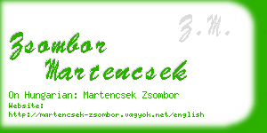 zsombor martencsek business card